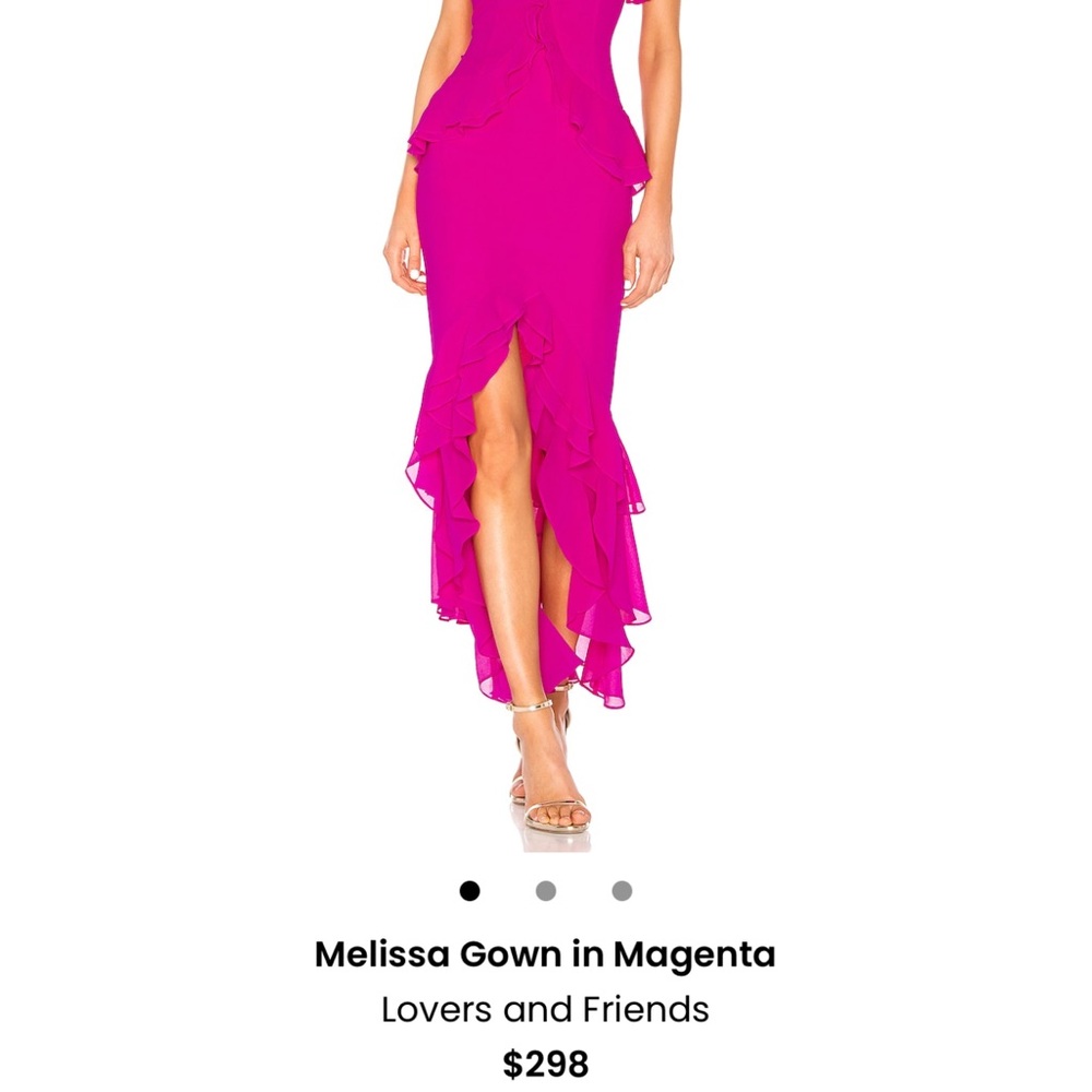 Magenta Ruffled Dress - Picture 6 of 7